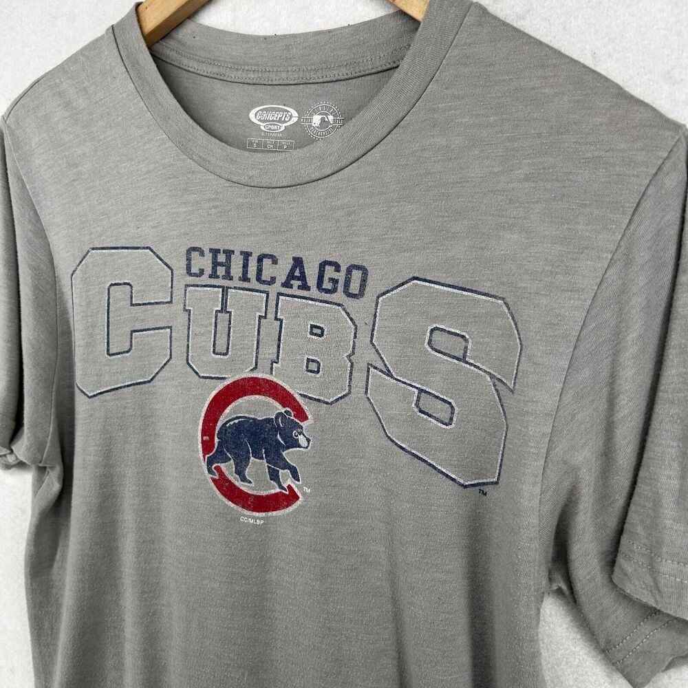 CHICAGO CUBS Sleepshirt Adult S MLB Baseball Pajamas PJ's Short Sleeve Gray